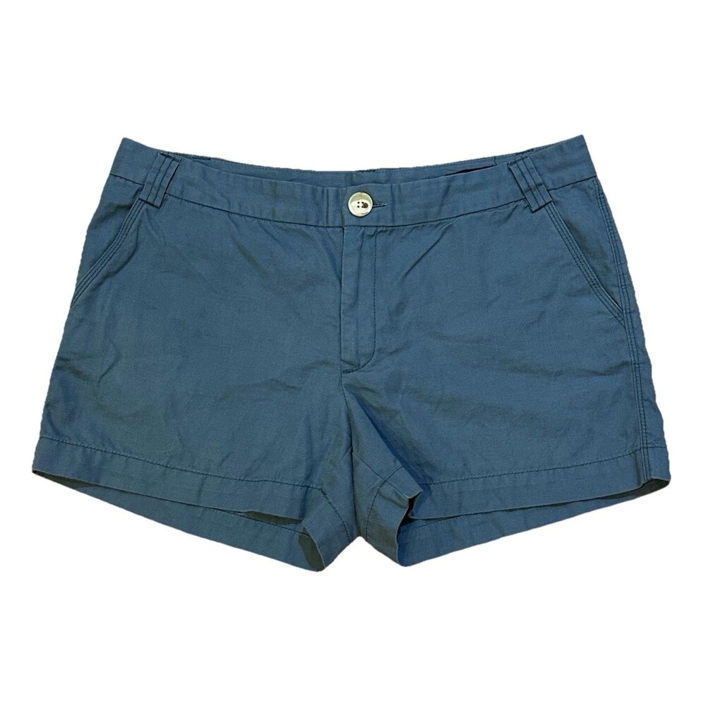 Banana Republic Linen Blend Shorts Women's Size 12 Blue 3.5 Inseam